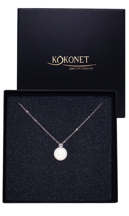 Colier minimalist cu perla, argintiu, de nunta, pentru mireasa, stil vintage, colier cu perla si circoniu, minimalist, clasic, perfect pentru rochie