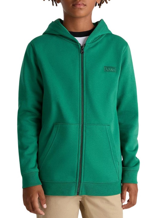 Детски суитшърт, Vans, CORE BASICS K, качулка, зелен, памук/полиестер, 146-152 CM