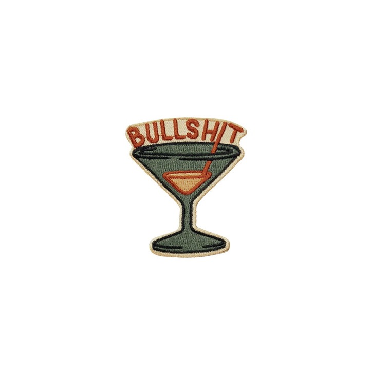 Бродирана лепенка Bullshit, THE DUDES, 6см