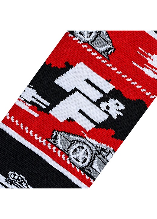 ODD SOX, Чорапи от полиестер и памук с принт Fast & Furious Mash Up, дължина crew, Многоцветни, 40-46 EU