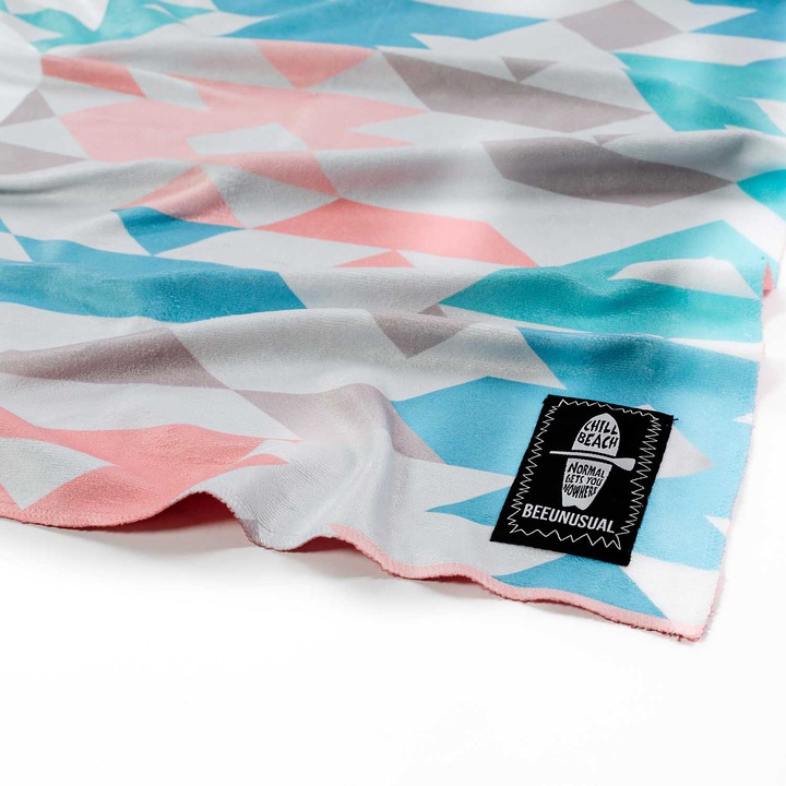 Prosop de plaja BEE UNUSUAL, 100x180cm, multicolor, super absorbant, uscare rapida