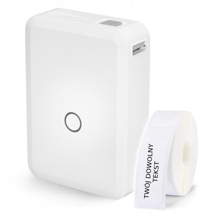 Imprimanta termica NIIMBOT D110, 1500mAh, 108x76x30mm, etichete autocolante 12x40mm, set complet