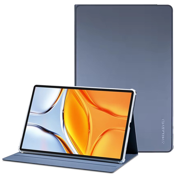 Калъф за таблет Teclast T70, PU кожа, дизайн на книга, противоплъзгаща текстура, защита от надраскване, черен