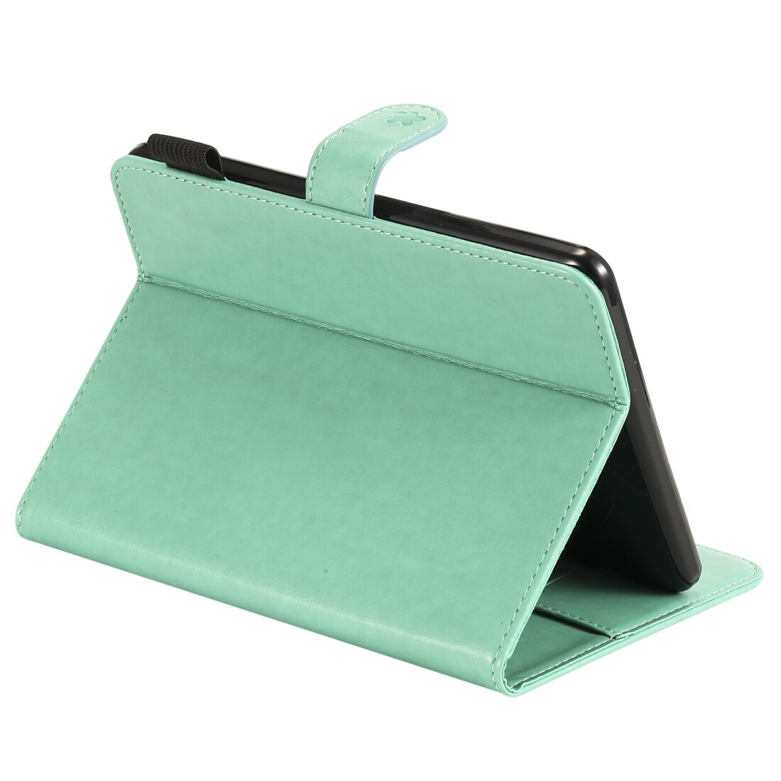 Husa tableta pentru Amazon Kindle Paperwhite 4 (2018) / 3 / 2 / 1, model Cat Bee Relief, protectie impotriva socurilor, tip carte orizontal, piele cu sloturi pentru carduri si portofel, pentru creion si functie de somn / trezire (verde)