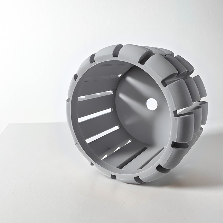 Ghiveci de flori 3d Orchid Noor Premium rotund 15 x 12 cm, Culoare Gri