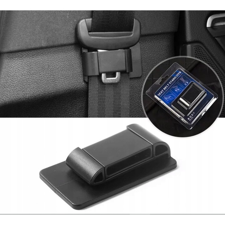 Biztonsági öv csatjának rögzítőkonzolja, fekete