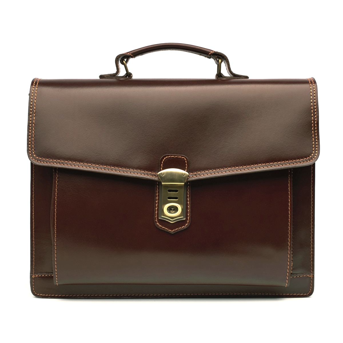 Geanta pentru laptop din piele naturala, Util Land Fashion, maro, LS1113B