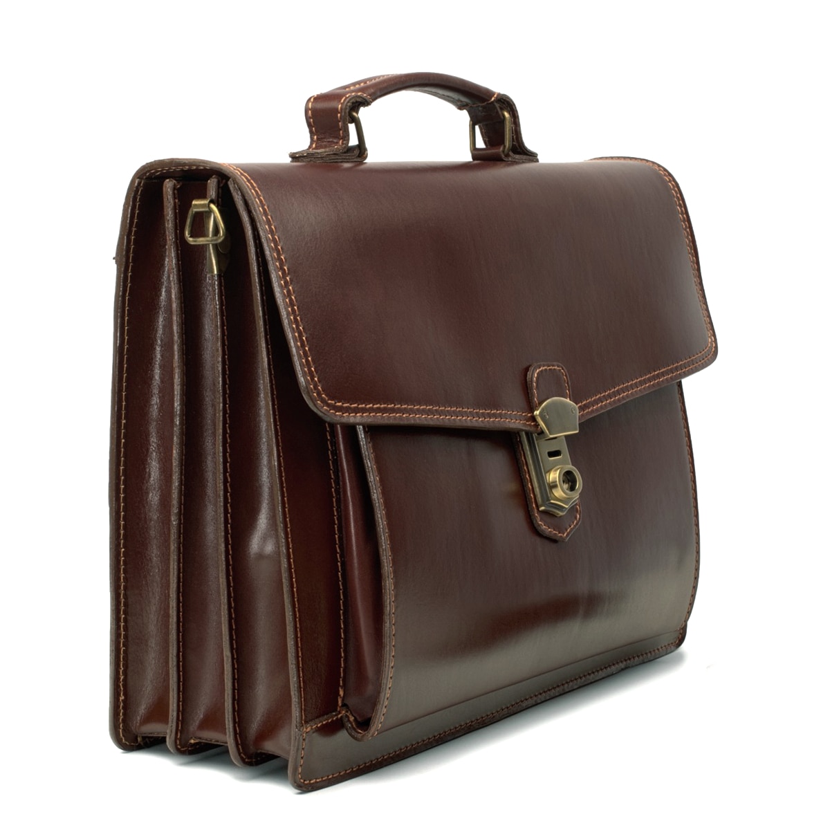 Geanta pentru laptop din piele naturala, Util Land Fashion, maro, LS1113B