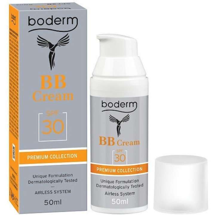 Crema de zi, BODERM BB Cream, SPF30, hidratare, protectie solara, 50ml