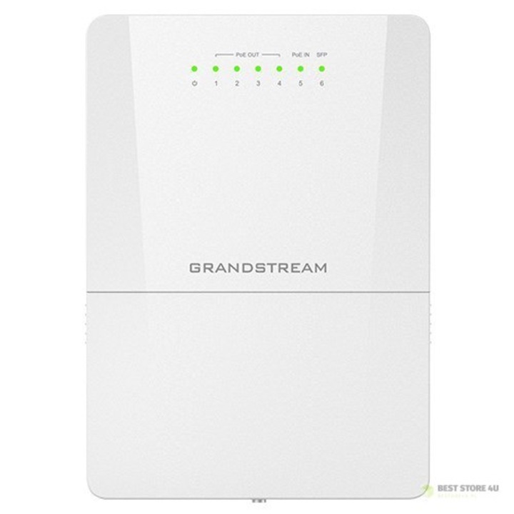 Felügyelt L2 Gigabit Ethernet switch, 5 porttal, PoE támogatással, fehér, 150x210x52mm