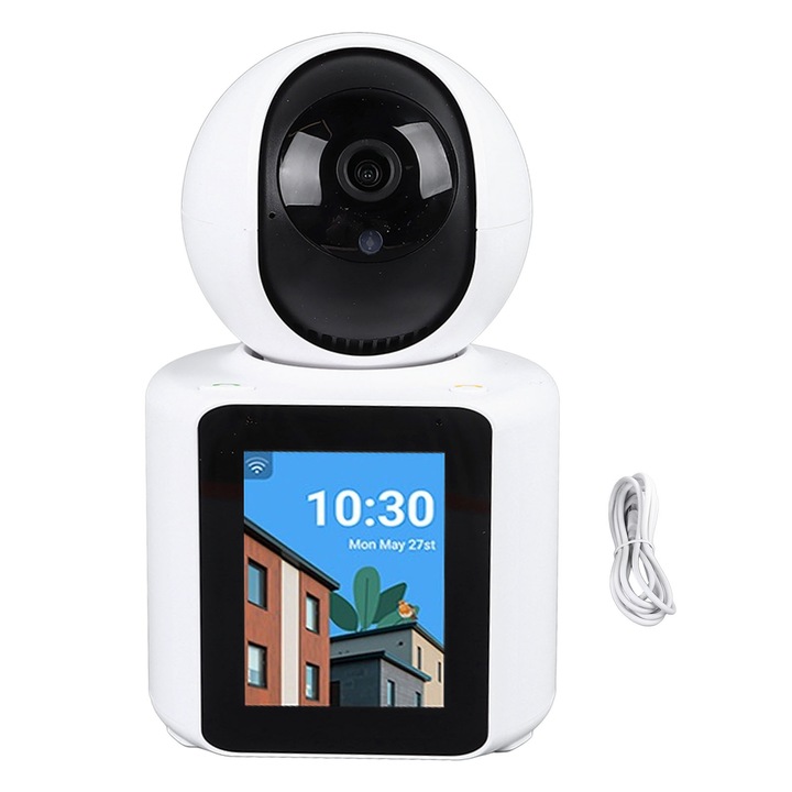 Camera de supraveghere interioara 1080P, ecran 8inch, apel video de la distanta, monitorizare pentru animale de companie