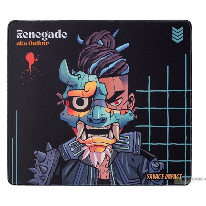Mousepad A4TECH BLOODY BP45 RENEGADE, 450x400x5mm, antiderapant, margini cusute