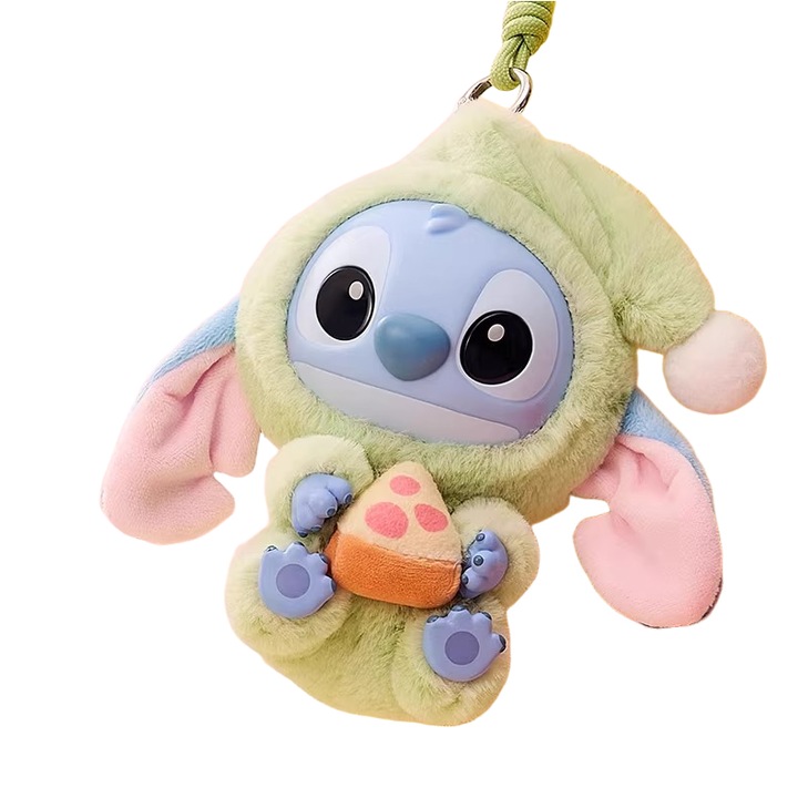 Stitch plüssjáték, 15cm, Zöld