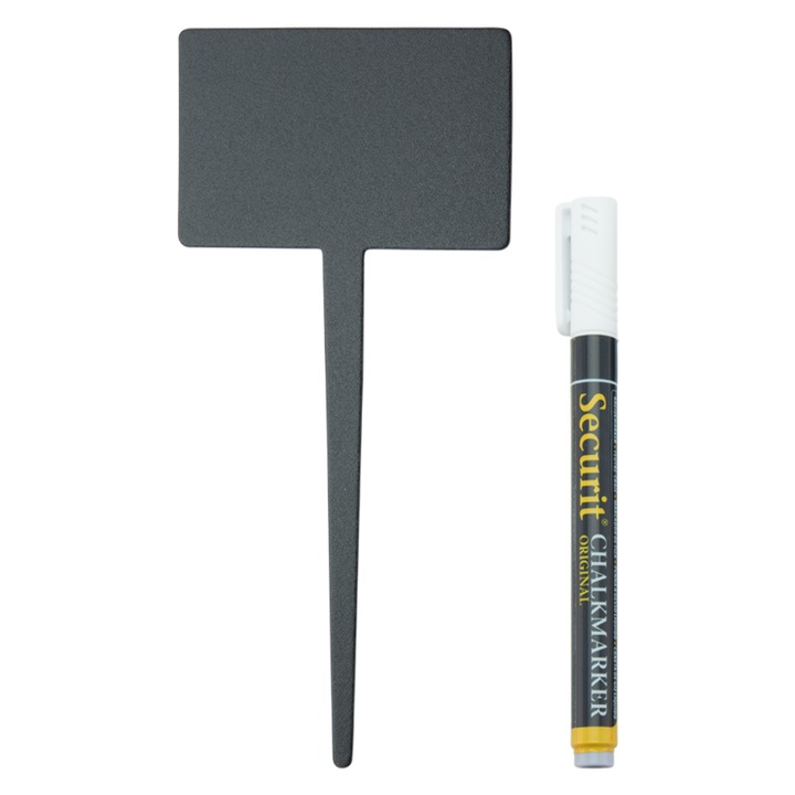 Комплект информационни тагове 5 броя и маркер Securit Rectangle, 18x8x0.1см