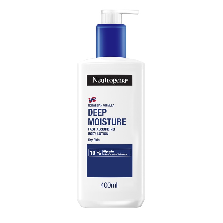 Lotiune de corp Neutrogena Deep Moisture pentru piele uscata, 400 ml
