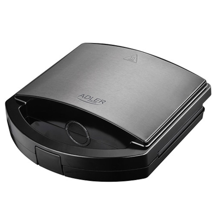Opiekacz pentru sandvisuri, AD 3079, placi in forma de scoica, negru, 23x24x9.5cm