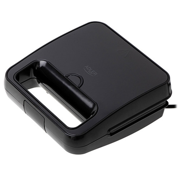 Opiekacz de sandvisuri, Adler AD 3069, placi neaderente, 22x12,5cm, compact, negru