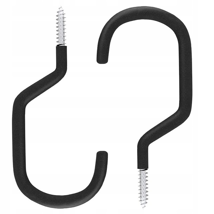 Set Suport De Garaj, TMY, Hk-25, Negru, 150 mm, Capacitate Maxima De Incarcare Pana La 20 kg, Montare Solida, Acoperire Din Cauciuc Protectoare, Montare Simpla Fara Unelte