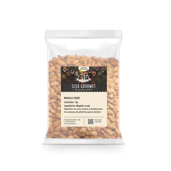 Migdale crude, 1 kg, Siso Gourmet