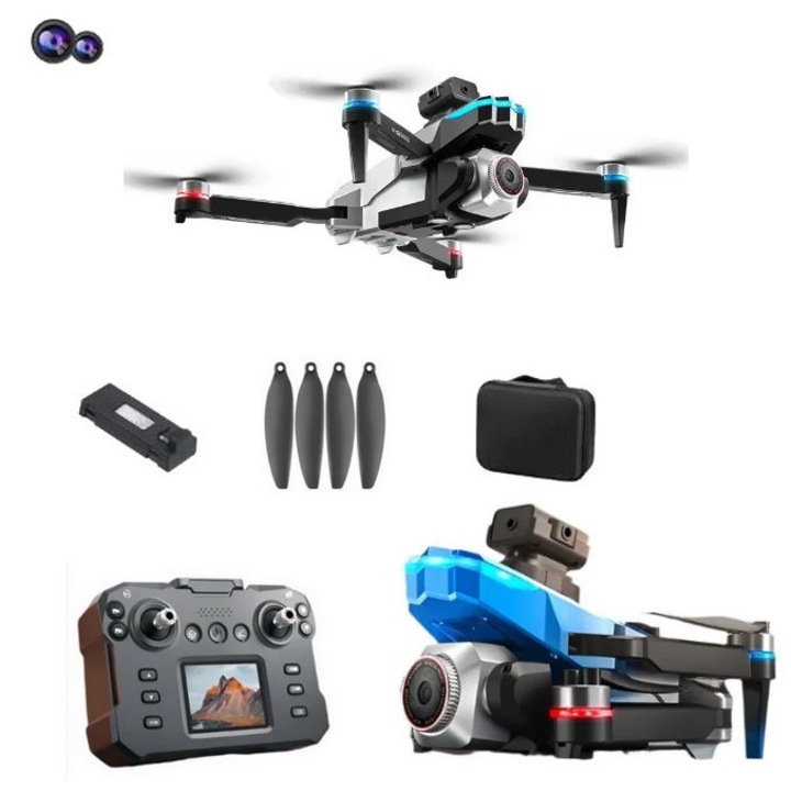 Drona SkyTechs® Freerrow K16 versiune controlata pe ecran GPS quadcopter fara perii brushless aeronave profesionala camera 8K pozitionare flux optic fotografie aeriana