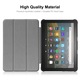 Husa tableta pentru Amazon Fire HD 8 / HD 8 Plus (2020), textura ENKAY, piele PU+PC, tip carte cu suport trei plieri, functie auto sleep/wake (Albastru inchis)