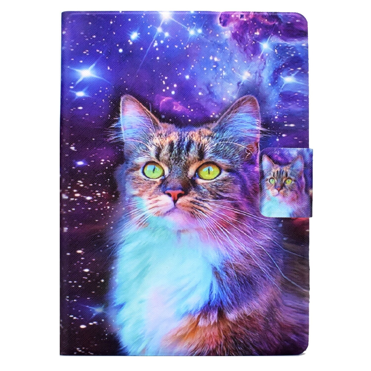 Husa tableta pentru Amazon Kindle Paperwhite 4 / 3 / 2 / 1, piele TPU presata electric, design cu stea pisica, negru