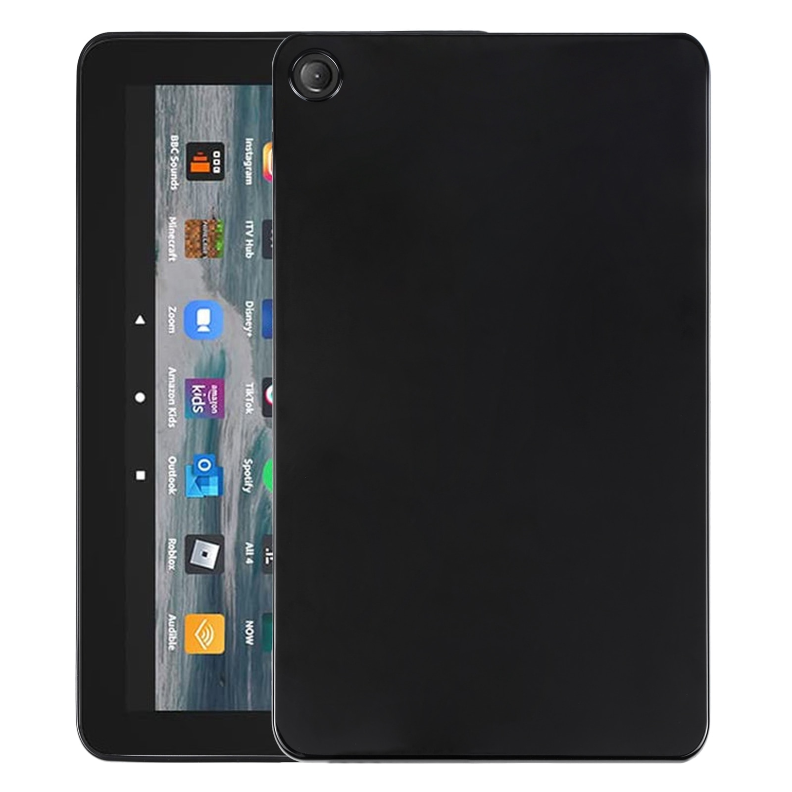 Husa tableta pentru Amazon Kindle Fire 7 2022, TPU, tip carte cu suport, inchidere magnetica, negru