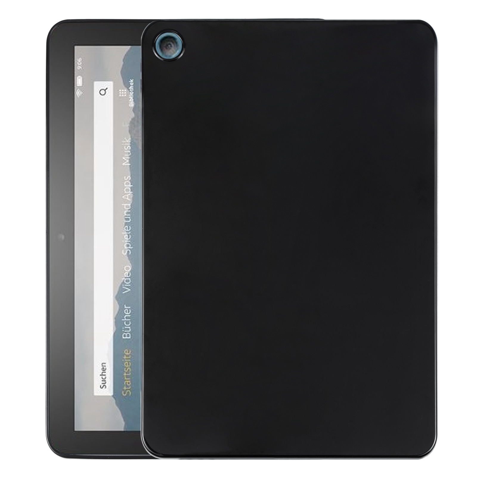 Husa tableta pentru Amazon Kindle Fire HD 8 / 8 Plus 2020, TPU, capac magnetic, protectie anti-zgarieturi, acces complet la porturi, negru