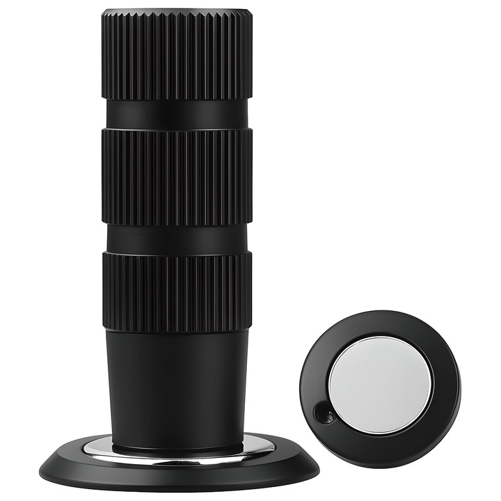 Mágneses Ajtóütköző, Láthatatlan & Csendes Ajtóütköző, Ütközésgátló Fali Védelem, Padlóra Szerelhető, Prémium Fekete