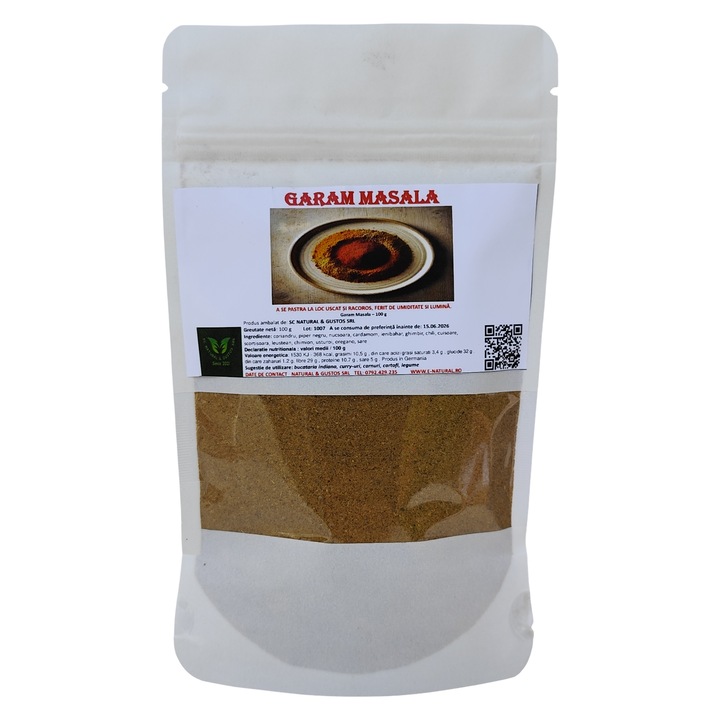 Garam Masala – Condiment Indian Premium pentru Preparate Picante si Aromate, 100 grame