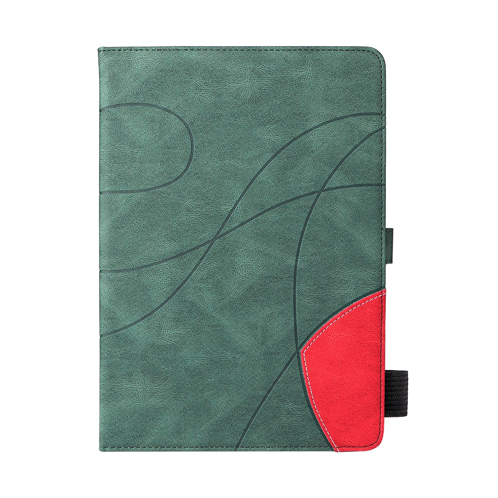 Husa tableta pentru Amazon Kindle Paperwhite 4 / 3 / 2 / 1, piele PU, design orizontal duocromatic, cu suport, sloturi pentru carduri, functie somn/trezire, Verde