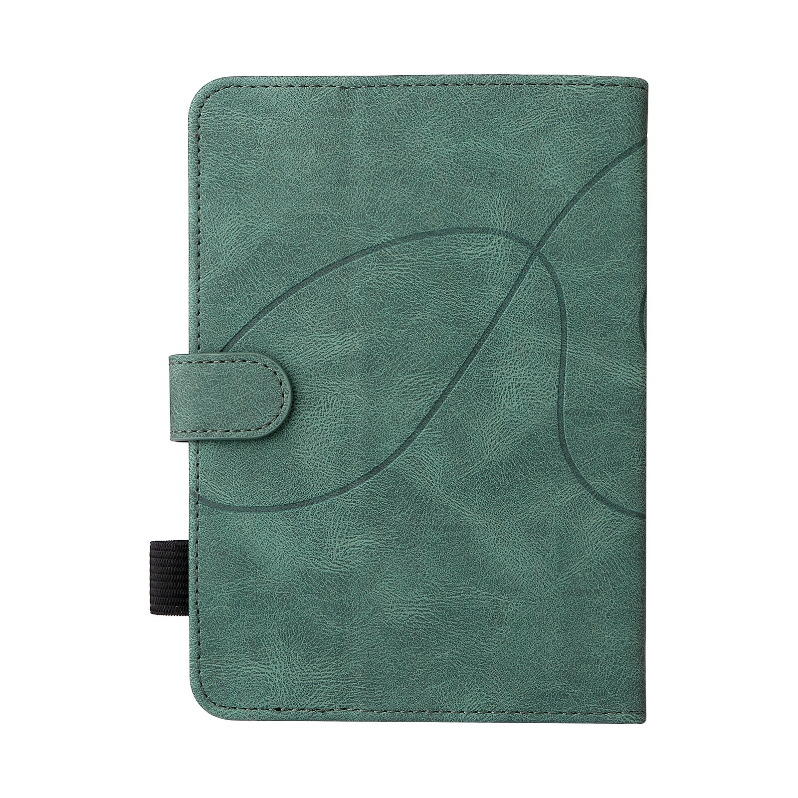 Husa tableta pentru Amazon Kindle Paperwhite 4 / 3 / 2 / 1, piele PU, design orizontal duocromatic, cu suport, sloturi pentru carduri, functie somn/trezire, Verde