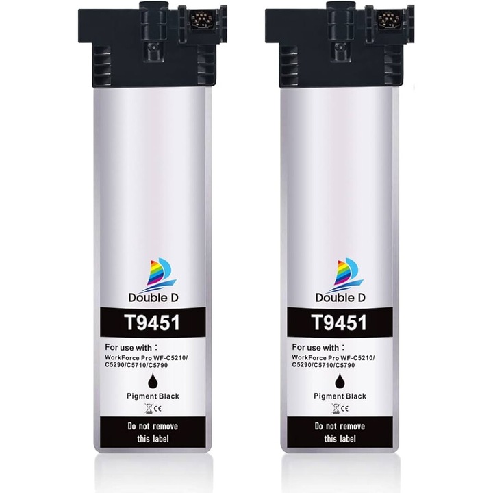 Kit de 2 Cartuse Cerneala ARET9451 Black Compatibile Epson WorkForce Pro WF-C5210DW WorkForce Pro WF-C5215DW / WorkForce Pro WF-C5290DW / WorkForce Pro WF-C5710DWF / WorkForce Pro WF-C5790DWF Epson T9451