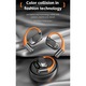 Безжични слушалки, Bluetooth, отворен дизайн, двустранно стерео, ергономичен дизайн, сензорно управление, 6 часа живот на батерията, USB-C, сив/оранжев цвят