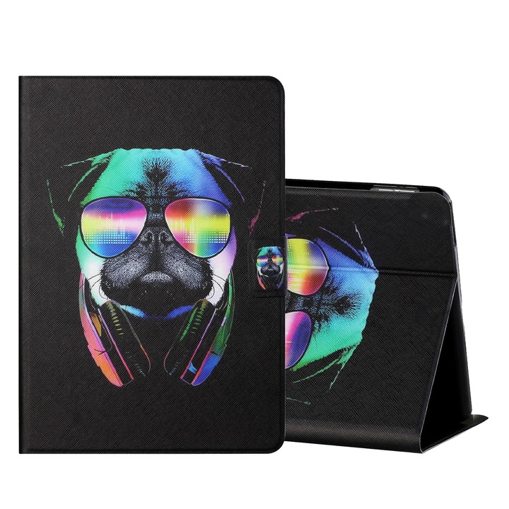 Калъф за таблет Amazon Kindle Fire Max 11, цветна елегантна кожа с рисунки, функция за рисуване на кучешко око