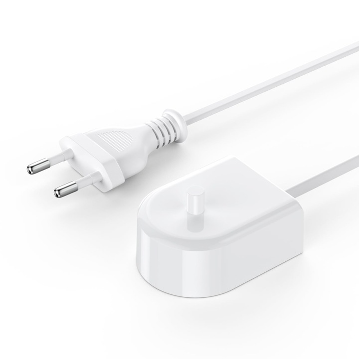 Зарядно за електрическа четка за зъби, съвместимо с Philips HX3000 HX6000 HX8000, водоустойчив дизайн, бързо зареждане, OUYLAF, бяло