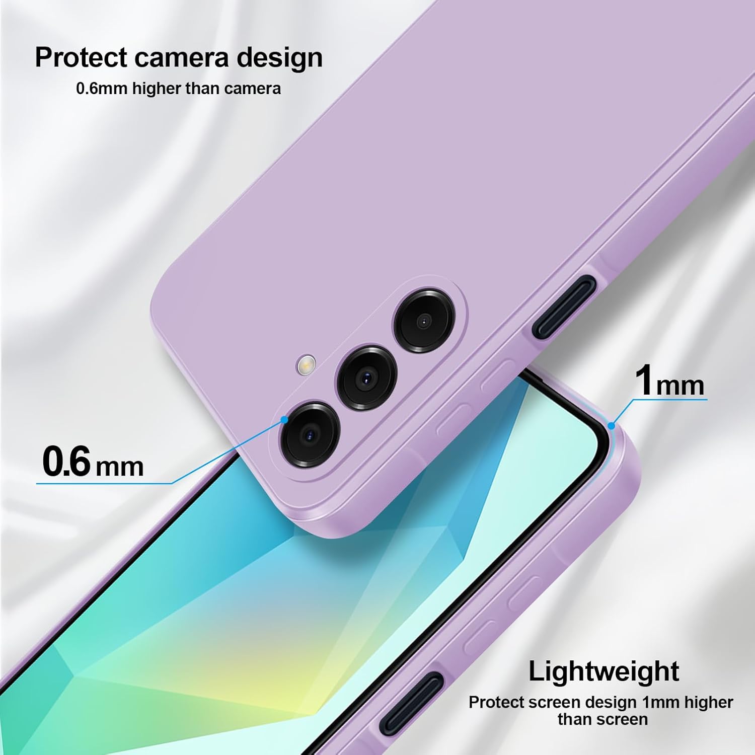 Husa pentru Samsung Galaxy A16, silicon lichid, Calitate Premium, Interior din Microfibra, Protectie Sporita, Antisoc, violet