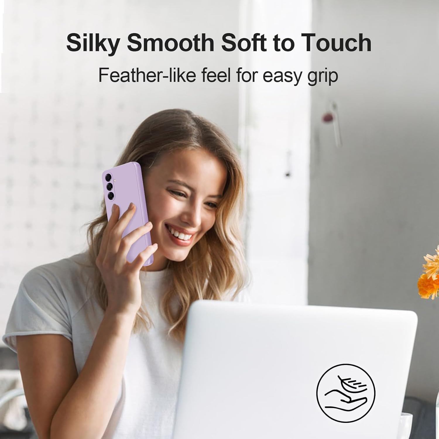 Husa pentru Samsung Galaxy A16, silicon lichid, Calitate Premium, Interior din Microfibra, Protectie Sporita, Antisoc, violet