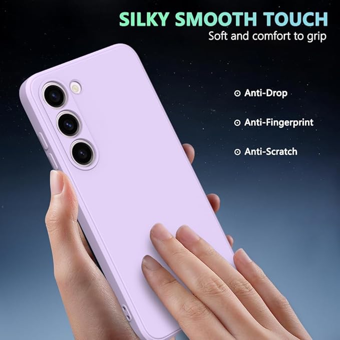 Husa pentru Samsung Galaxy S24, silicon lichid, Calitate Premium, Interior din Microfibra, Protectie Sporita, Antisoc, Violet