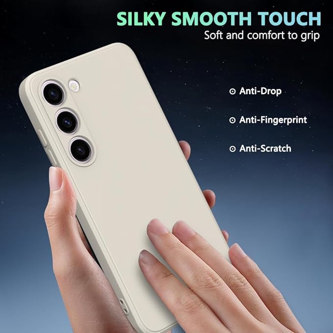 Husa pentru Samsung Galaxy S24, silicon lichid, Calitate Premium, Interior din Microfibra, Protectie Sporita, Antisoc, ALB