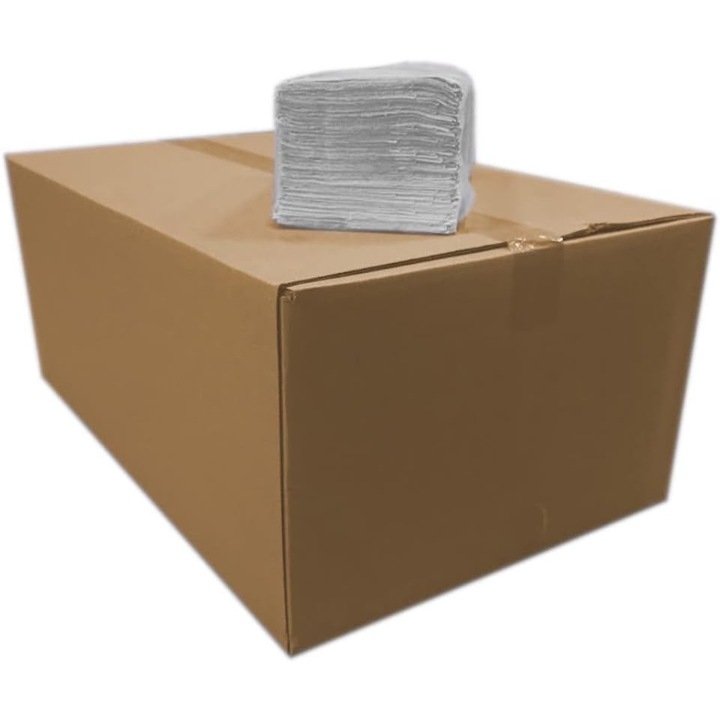 Prosop De Hartie Servetele Pliat Tip V Zz Z Fold, Netuno, 2 Straturi 200 Buc 23 x 25 cm Pentru Dispenser, Absorbant Si Durabil, Ideal Pentru Birouri Si Scoli, Alb