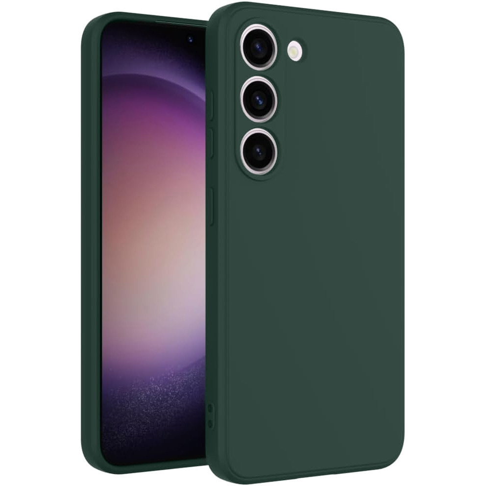 Husa pentru Samsung Galaxy S24, silicon lichid, Calitate Premium, Interior din Microfibra, Protectie Sporita, Antisoc, Verde inchis
