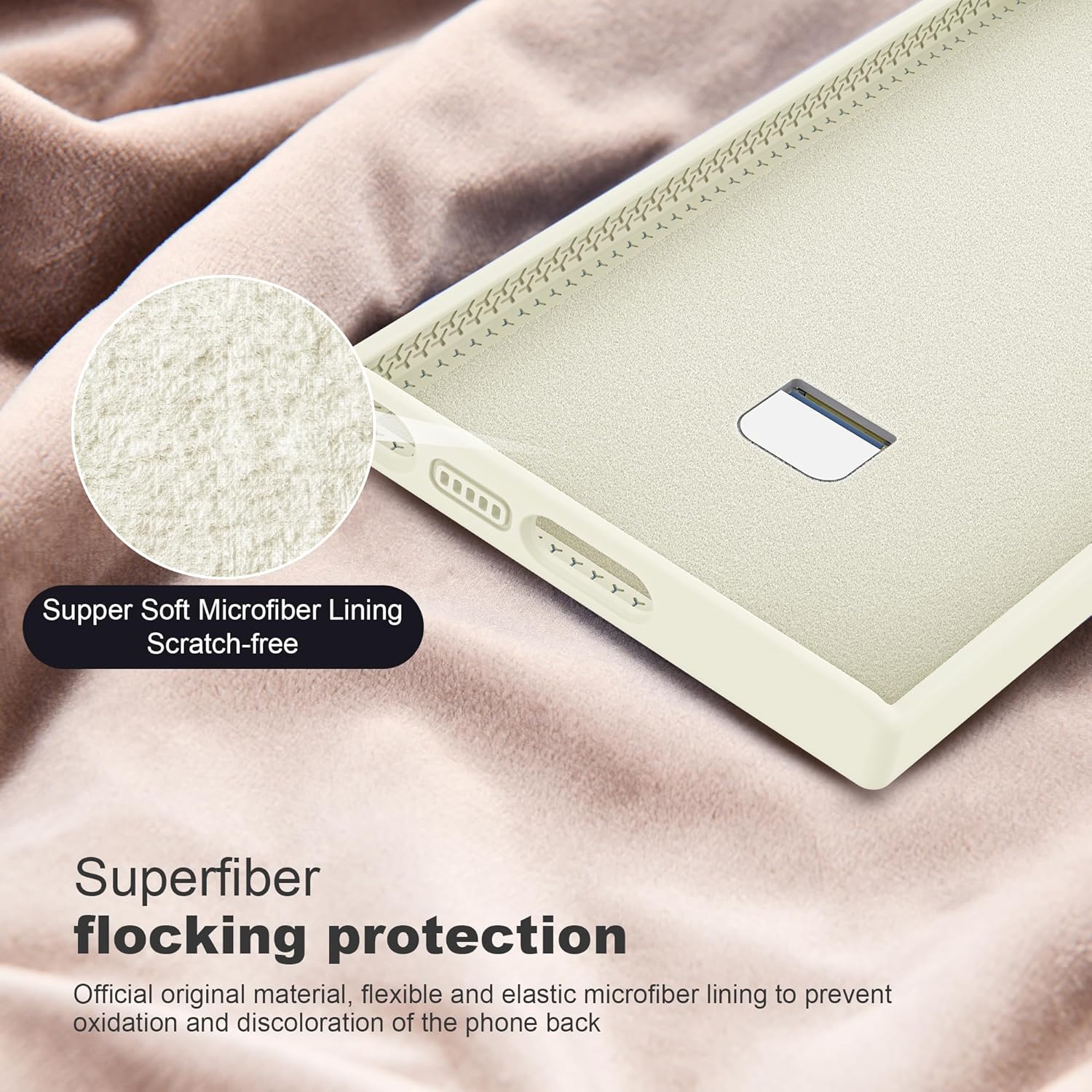 Husa telefon pentru Samsung Galaxy S25 Ultra, silicon moale, suport magnetic, protectie militara, ultra-subtire, BEJ
