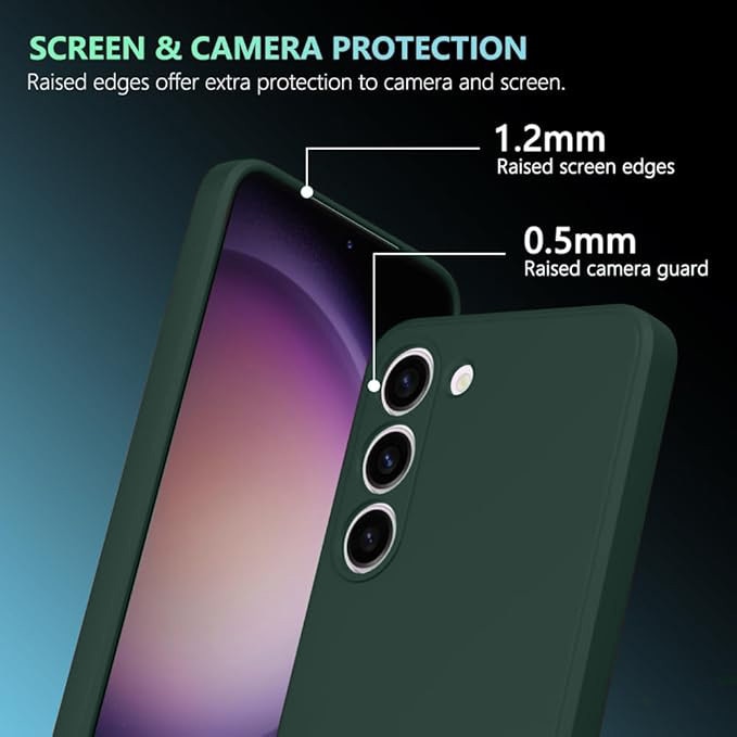 Husa pentru Samsung Galaxy S24, silicon lichid, Calitate Premium, Interior din Microfibra, Protectie Sporita, Antisoc, Verde inchis