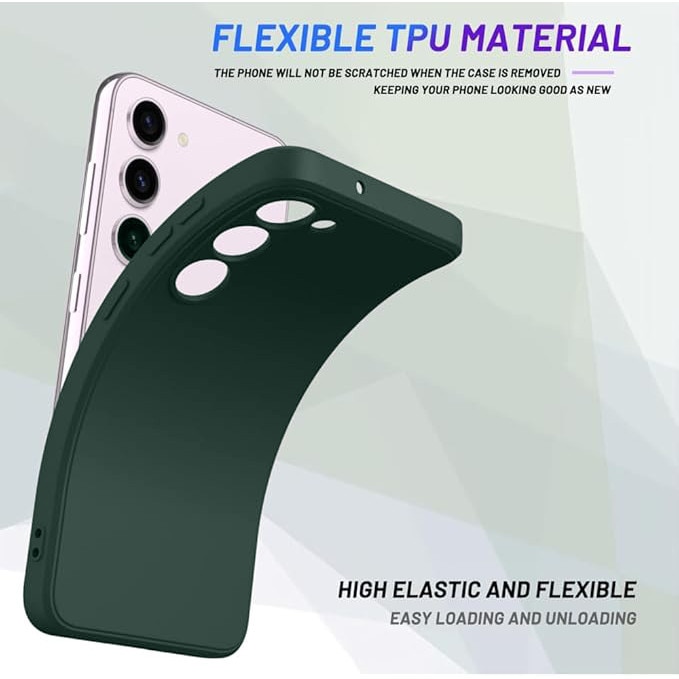 Husa pentru Samsung Galaxy S24, silicon lichid, Calitate Premium, Interior din Microfibra, Protectie Sporita, Antisoc, Verde inchis