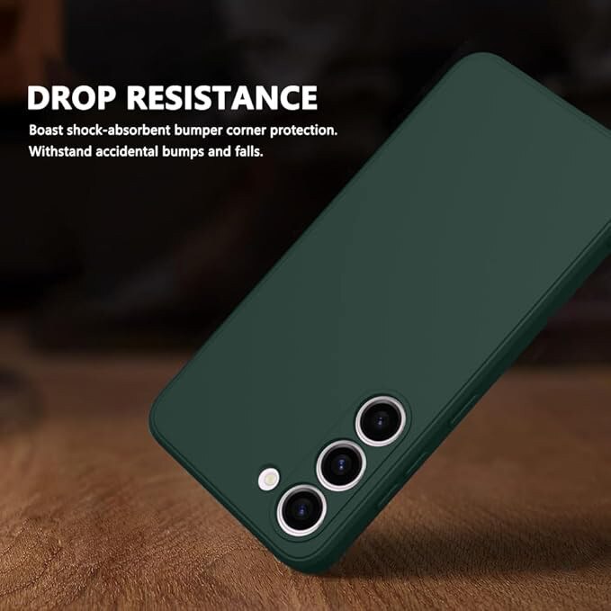 Husa pentru Samsung Galaxy S24, silicon lichid, Calitate Premium, Interior din Microfibra, Protectie Sporita, Antisoc, Verde inchis