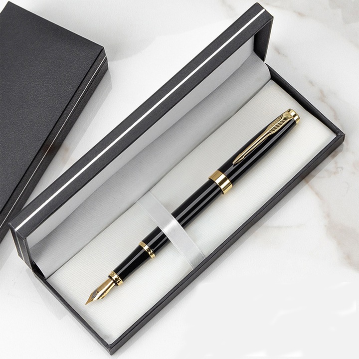 Set stilou TREXORA, metal, negru, 13.5x1cm, pentru birou, cadou