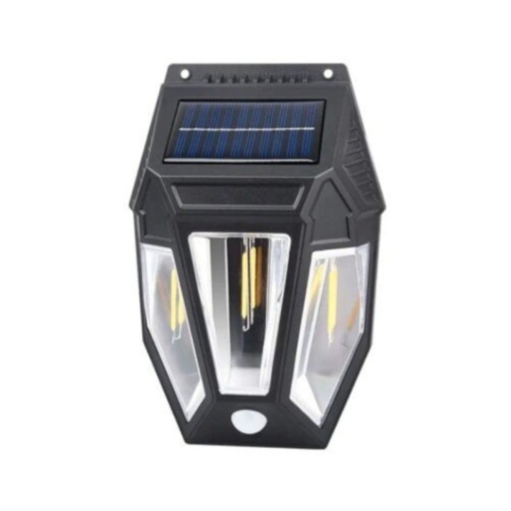 Соларна LED стенна лампа със сензор за движение 19x12 см