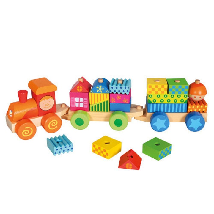 Trenulet Bino Colorat cu Forme