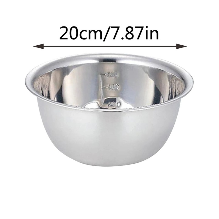 Set boluri inox YANYXR multifunctional, gros, mare, argintiu, 30x20x15cm